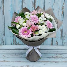 Букет цветов из:  Герберы, Альстромерии и Хризантемы #REPLACE_PRED# Садовом Ставропольского края