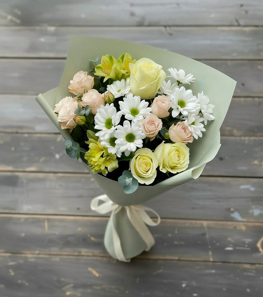 Букет цветов из: Альстромерии, Розы и Хризантемы в Садовом Ставропольского края