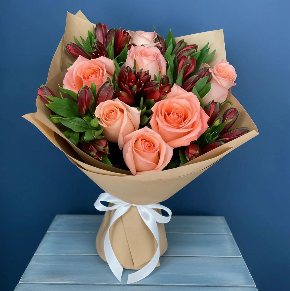 Букет цветов из: Розы и Альстромерии в Садовом Ставропольского края