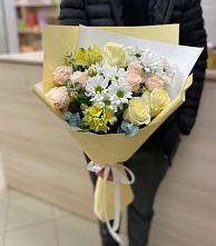 Букет Сладкое лето в Садовом Ставропольского края Букет цветов из: Альстромерии, Розы и Хризантемы в Садовом Ставропольского края