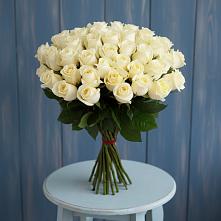 Букет 51 Белая роза Эдлесс Лав в Садовом Ставропольского края