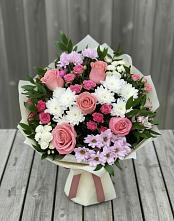 Букет цветов из:  Альстромерии, Гвоздики, Розы и Хризантемы #REPLACE_PRED# Садовом Ставропольского края
