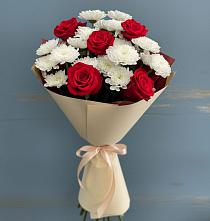 Букет цветов из:  Розы и Хризантемы #REPLACE_PRED# Садовом Ставропольского края