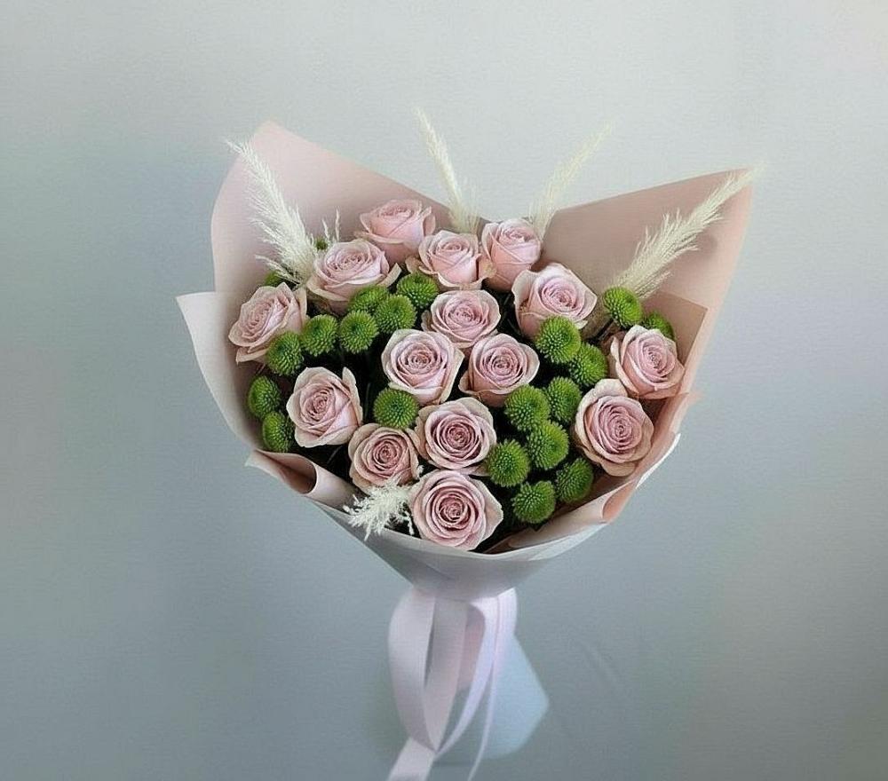 Букет цветов из: Розы и Хризантемы в Садовом Ставропольского края