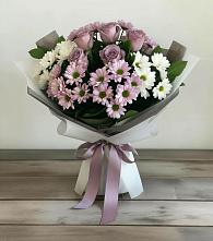 Букет цветов из:  Хризантемы и Розы #REPLACE_PRED# Садовом Ставропольского края