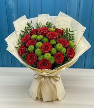 Букет цветов из:  Розы и Хризантемы #REPLACE_PRED# Садовом Ставропольского края