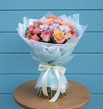 Букет цветов из:  Хризантемы и Розы в Садовом Ставропольского края