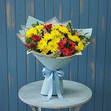 Букет цветов из:  Альстромерии и Хризантемы в Садовом Ставропольского края