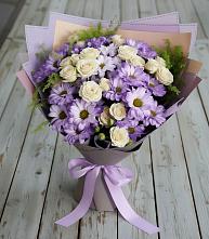 Букет цветов из:  Хризантемы и Розы #REPLACE_PRED# Садовом Ставропольского края